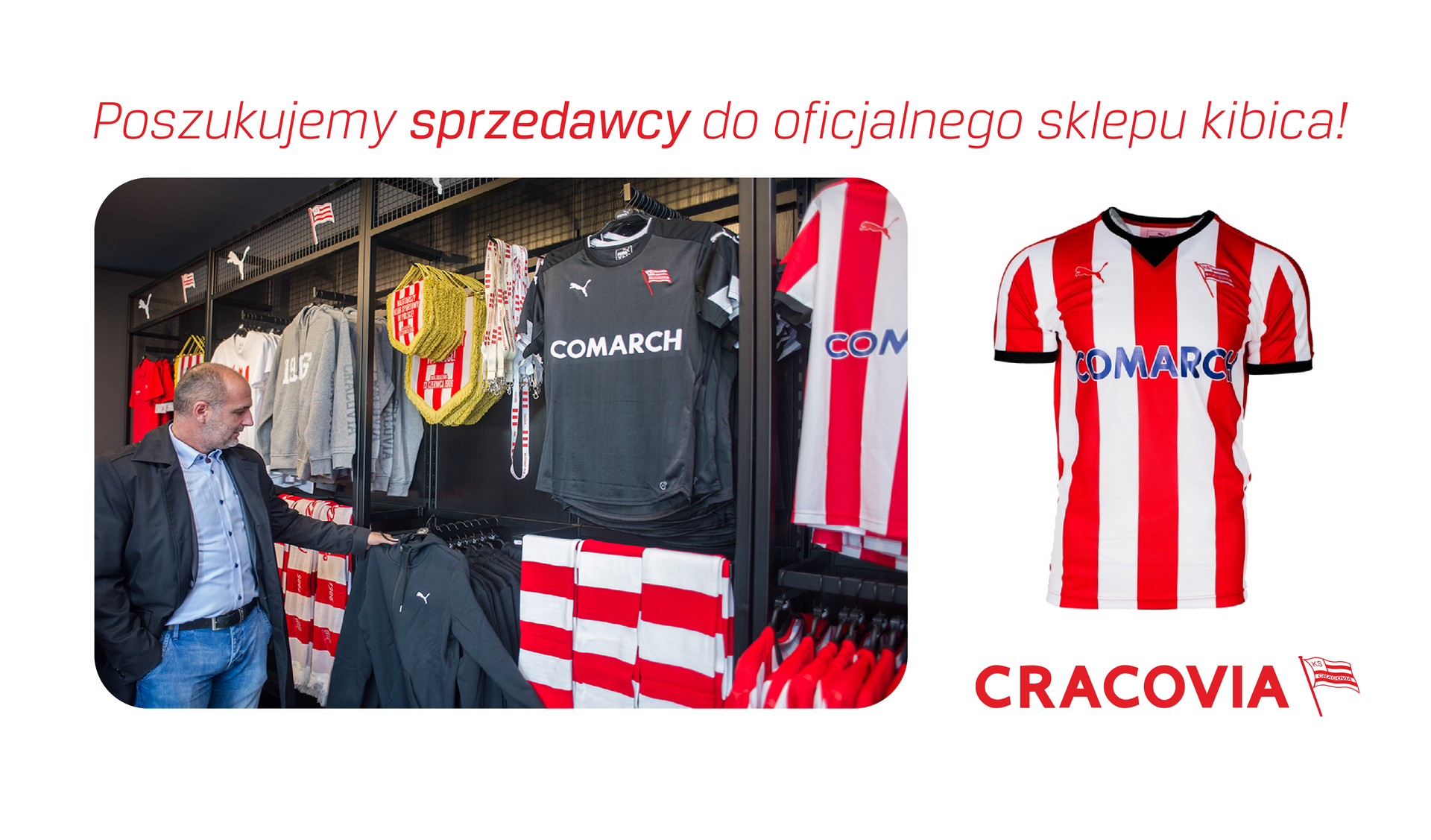 Oficjalny Sklep Cracovii poszukuje sprzedawców!