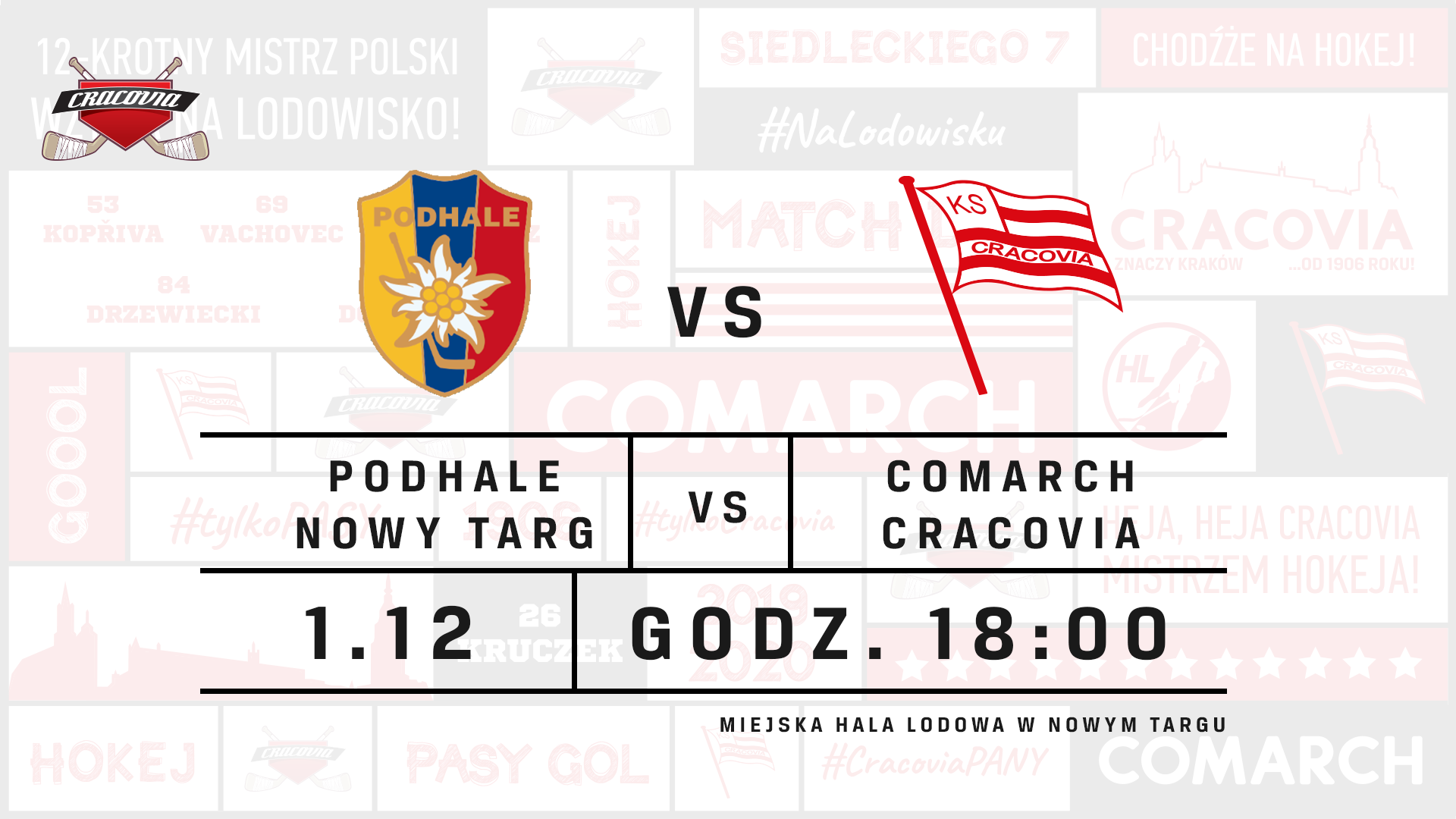 KH Podhale Nowy Targ - Comarch Cracovia [RELACJA LIVE, TRANSMISJA]