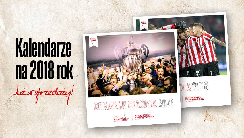 Kalendarze Cracovii na 2018 rok już w sprzedaży!