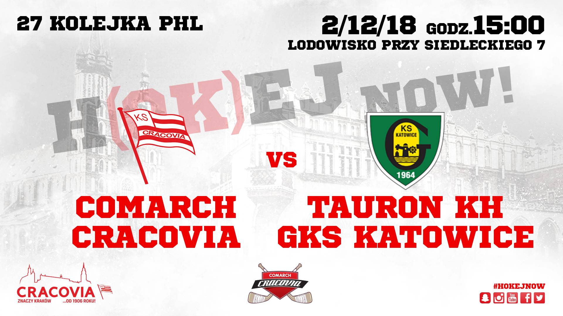 Comarch Cracovia - TAURON KH GKS Katowice (TRANSMISJA, RELACJA LIVE]