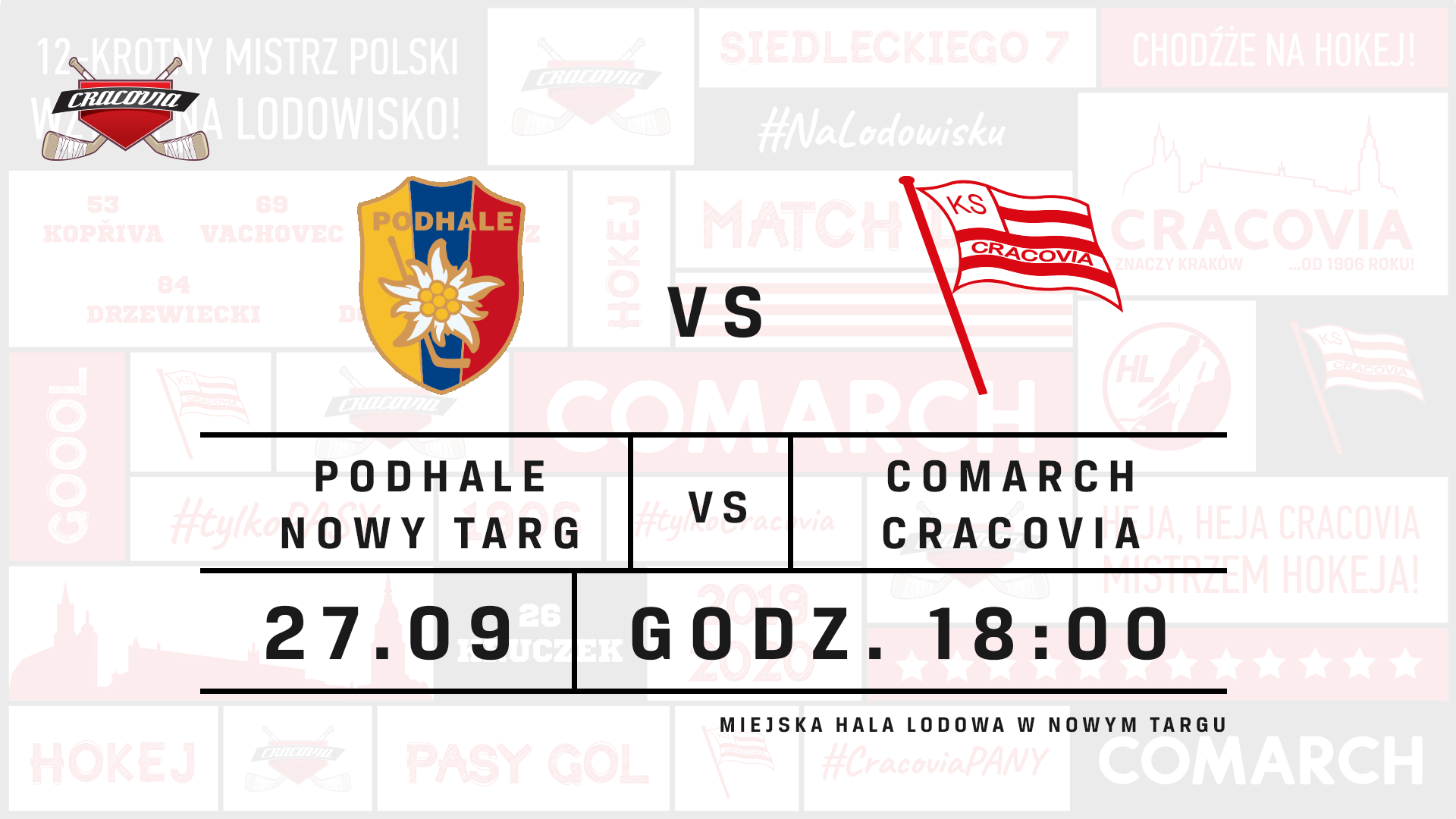 Podhale Nowy Targ - Comarch Cracovia [TRANSMISJA, RELACJA LIVE]